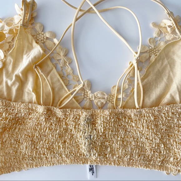 Free People Miss Dazie Bralette Yellow Medium - Picture 7 of 10
